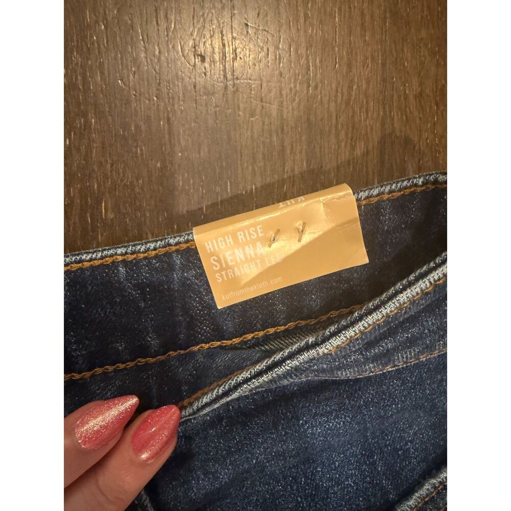 NWT KUT from the Kloth Sienna High Rise Straight Jean with Cuffed Bottom - Picture 5 of 7
